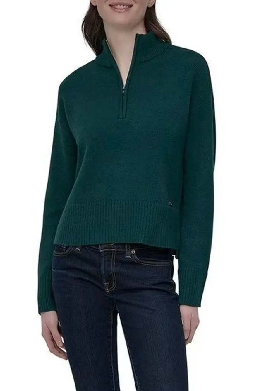 DKNY Women's Quarter-Zip Sweater